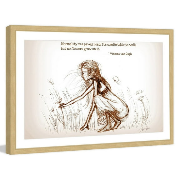 Marmont Hill "Picking Flowers" By Phyllis Harris Framed Painting Art Print, 36.0" x 1.5"