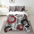 thumbnail image 2 of Manfei Vintage Circle Twin Bedding Sets 7pcs, Geometric Wave Line Bedding Comforter Set, Retro Simple Art Sheet Sets, Ultra Soft Home Decor, 2 of 8