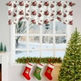 thumbnail image 3 of Christmas Cardinal Tie Up Valances Curtain, Red Bird Poinsettia Leaf Winter Adjustable Rod Pocket Short Window Treatment Tie Up Curtains Valances for Kitchen Living Room Bathroom 54x18 Inches, 3 of 9