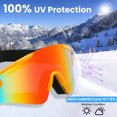 thumbnail image 5 of Yonrjhukm Windproof Ski Goggles, Anti-UV Sun Protection Goggles for Adults, High Definition Lens, Anti-Fog Technology, Comfortable Fit, Durable Design for Winter Sports, 5 of 6