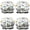 White ROAR Text, variant on Shower Caps,White ROAR Text Dinosaurs Pattern Waterproof Shower Cap for Women 4 Pieces,Double Reusable Hair Cover for Shower PEVA Elastic Stretch Hem