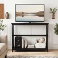 thumbnail image 5 of XX 40" Modern 2-Tier Console Table With Metal X-Frame, Wood Entryway Table (200 Lbs Capacity), 5 of 7