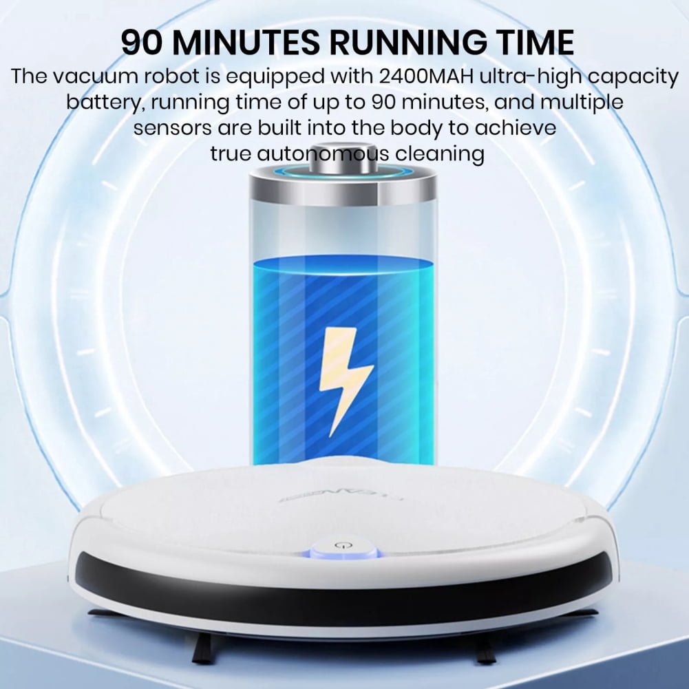 Raistyw Robot Vacuum and Mop Combo, 2800Pa Strong Suction Cleaner, App/Remote Control for Carpets and Hard Floor, White