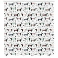 thumbnail image 3 of Ambesonne Dog Lover Shower Curtain, Dachshund Puppies, 69"Wx84"L, Multicolor, 3 of 3