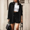 thumbnail image 2 of Womens Summer Outfits, Womens Shirts, Women's Casual Long Sleeve Button-Up Shirts with Pocket and Side Slits for Everyday Wear Attire and Relaxing at the Beach, 2 of 6