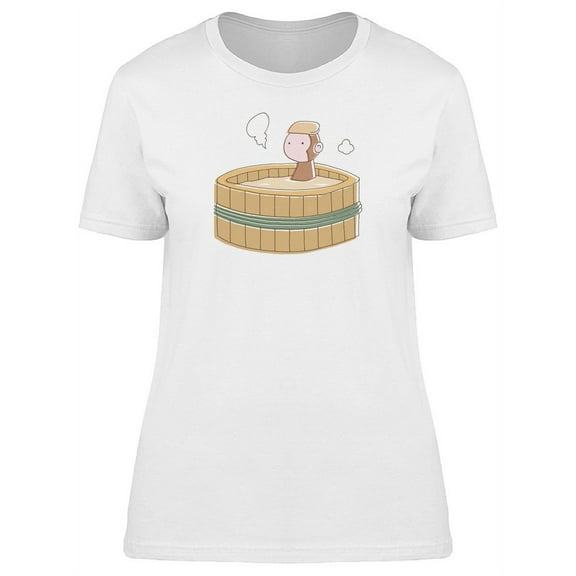 Cute Monkey Taking Bath Cartoon T-Shirt Women -Image by Shutterstock, Female Medium
