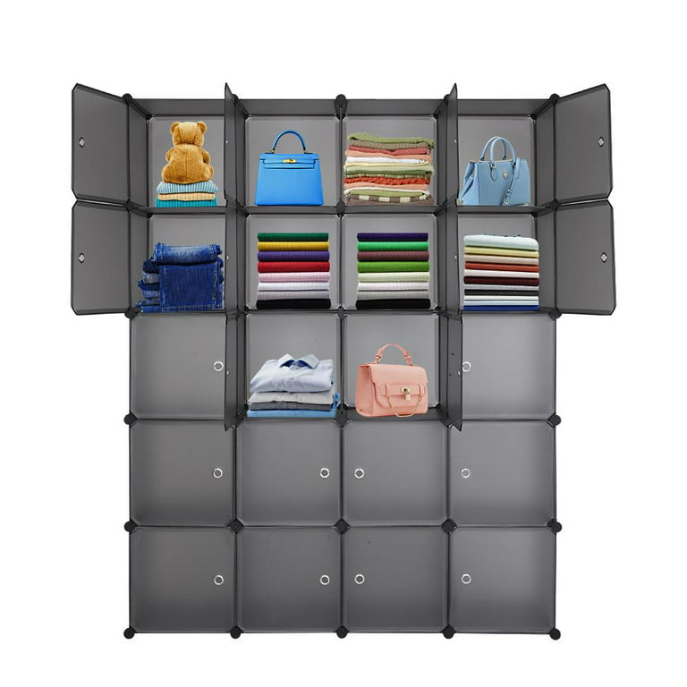 Ktaxon 20-Cube Organizer Stackable Plastic Storage Wardrobe