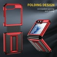 thumbnail image 6 of Dteck for Samsung Galaxy Z Flip 5 Case with Hinge Protection, Full Body Military Drop Shockproof Rugged Case with Screen Protector for Samsung Galaxy Z Flip5 with Kickstand, Red, 6 of 8