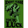 thumbnail image 2 of Men's Marvel St. Patrick's Day The Hulk Don't Push Your Luck  Graphic Tee Kelly Green Medium, 2 of 5