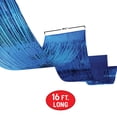 thumbnail image 2 of Blue 1-Ply Metallic Fringe Ceiling Curtains, 19½" x 16', Pack of 3, 2 of 5