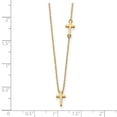 thumbnail image 2 of 14k Gold Sideways Religious Faith Cross and Cross Pendant Necklace 18 Inch 5mm Wide Pendant for Women, 2 of 2