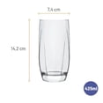 thumbnail image 2 of NADIR Set De 12 Vasos Capri Vidrio Vino Agua Vaso Transparente Elegantes Para Restaurantes Fiestas T&eacute; Helado Cerveza Jugo C&oacute;ctel Limonada 425 ML (Alto), 2 of 5