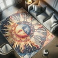 thumbnail image 4 of Ambesonne Sun and Moon Decorative Rug Carpet, Modern Esoteric Lunar, 5' 1" X 7' 5", Pale Orange Indigo Beige, 4 of 5