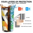 thumbnail image 3 of Modern Art Geometric 10oz Tumblers Stainless Steel Tumbler with Lid and Straw,Vacuum Insulated Double Wall Travel Tumbler Cups with Cleaning Brush for Coffee, Tea, 3 of 4