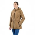 thumbnail image 3 of Women's London Fog Zip-Front Rain Anorak Jacket Color: Brown Size: X LARGE, 3 of 4