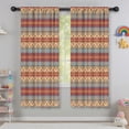 thumbnail image 5 of Blackout Kids Curtains,Red and Yellow Geometric Striped Pattern Childrens Insulated Curtains Set Of 2,Bedroom Essentials,Toddler Room Decor 42x63in(106x160cm), 5 of 5