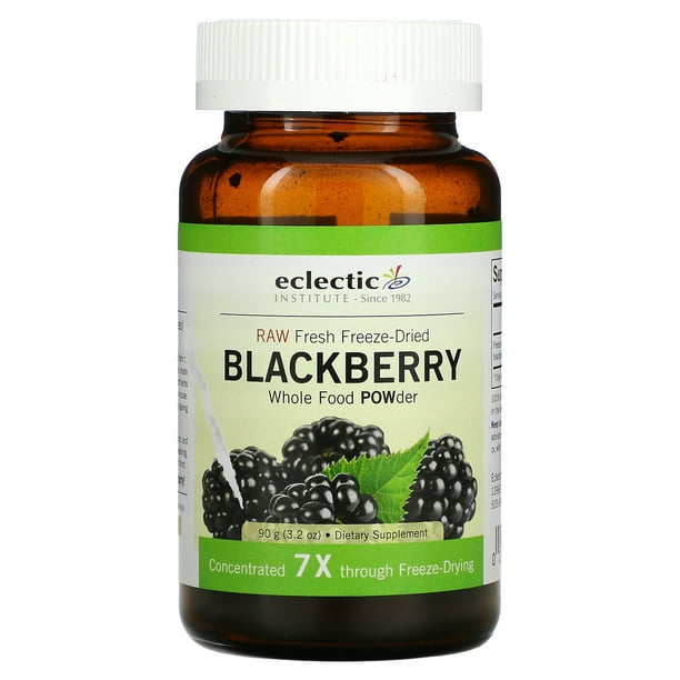Eclectic Institute Raw Fresh FreezeDried, Blackberry, Whole Food POWder, 3.2 oz (90 g