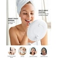 thumbnail image 5 of OVENTE 9" Rechargeable Lighted Tabletop Makeup Mirror with Mini Magnetic 10X Magnifying Mirror, Touch Screen Dimmable LED Lights, Portable Vanity Mirror Perfect for Bathroom or Travel, White MOT22W, 5 of 8