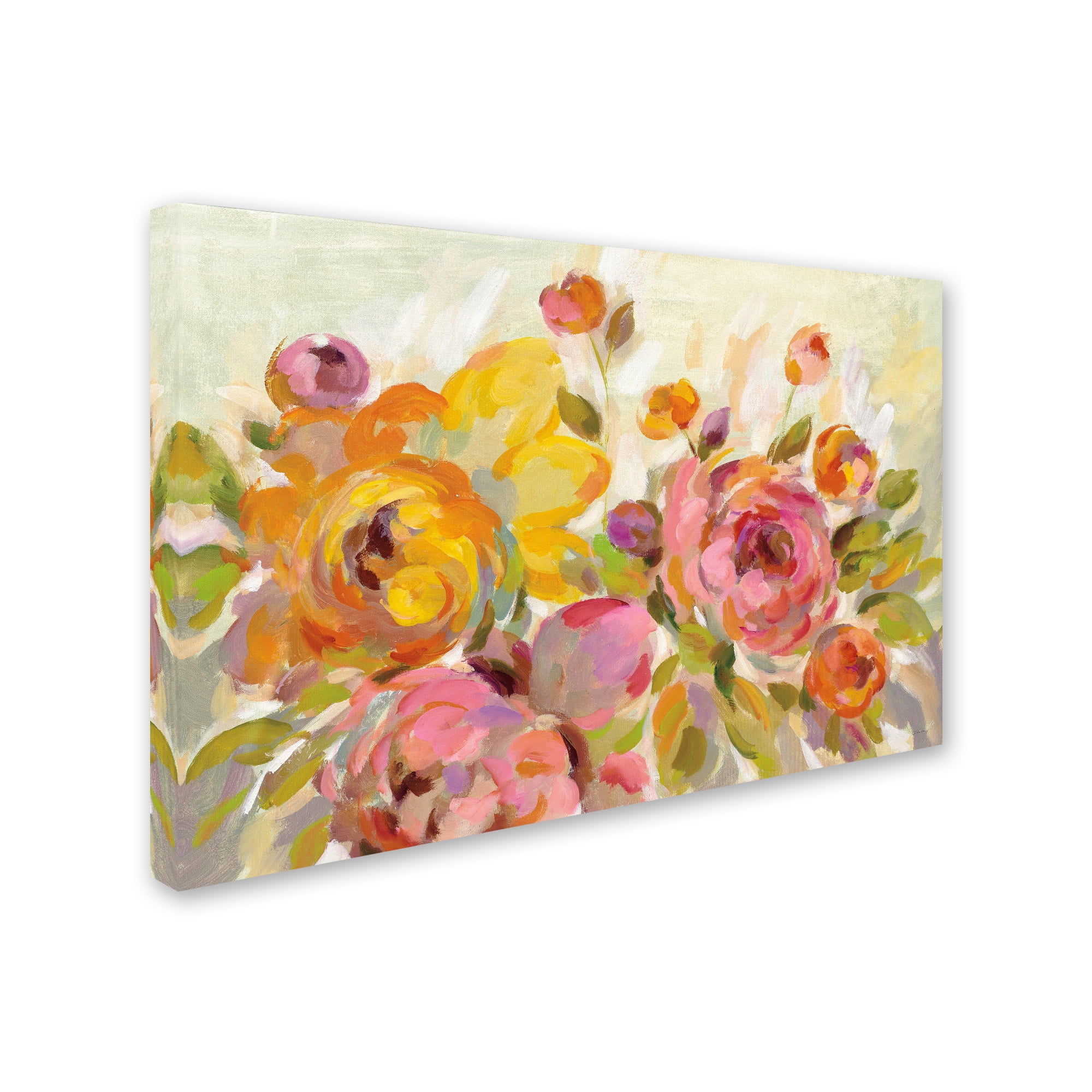 Trademark Fine Art 'Brushy Peonies' Canvas Art by Silvia Vassileva