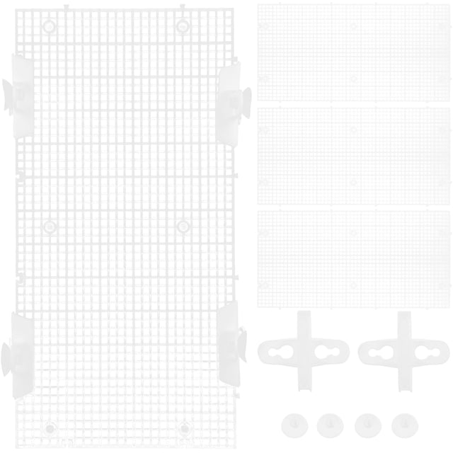 SHOWERORO 4Ud Panel Divisor Para Acuario Transparente Con Rejilla Para Aislamiento Y Filtración Eficiente