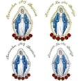 thumbnail image 3 of 6pc Baptism White Tuxedo Suit English Spanish Colored Silver Gold Mary Stole, 3 of 7