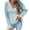 Blue, variant on IROINNID Womens Sweater V-Neck Pullover Sweater Solid Color Loose Mid-Length Long Sleeve Knit Sweater Coat
