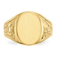 thumbnail image 4 of 14k 11.5x15.0mm Oval Open Back Mens Nugget Signet Ring RS171, 4 of 6