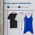 thumbnail image 4 of Ganchos de Terciopelo Premium Serenelife, Ahorradores de Espacio, Resistentes, con Gancho Metálico Giratorio de 360°, para Trajes, Pantalones y Vestidos, Morado, Pack 200, 4 of 7