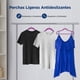 thumbnail image 4 of Ganchos de Terciopelo Premium Serenelife, Ahorradores de Espacio, Resistentes, con Gancho Metálico Giratorio de 360°, para Trajes, Pantalones y Vestidos, Morado, Pack 200, 4 of 7