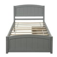 thumbnail image 4 of Kepooman Twin size Solid Wood Platform Bed Frame with 2 Drawers & Headboard for Bedroom, 79.5"L x 41.7"W x 37.5"H, Gray, 4 of 9