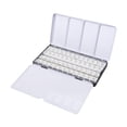 thumbnail image 1 of Estuche de metal para paletas de acuarela, latas de pintura vacías, cajas de paletas, latas de acuarela para bricolaje, acuarelas, óleos, pinturas y 52 medias sartenes, 1 of 8