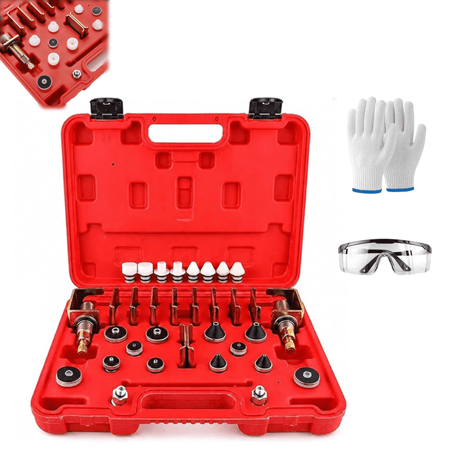 Universal Automotive AC Leak Detector Kit Precision Adapters Car AC Pressure Tester for Pipes Condensers Evaporators 1pc