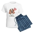 thumbnail image 5 of CafePress - Basset Heart Balloon Women's Light Pajamas - Women's Short Sleeve Print T-Shirt and Pants Light Cotton Pajama Set, 5 of 7