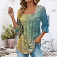 thumbnail image 2 of Bovemsi Camisole Tops for Women Vintage Solid Color T Shirt With Square Neck Ladies Casual Pleated Loose And Flowing Sleeve Top Basic Tanks, 2 of 6