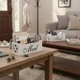 thumbnail image 6 of Modern Mail Holder For Desk, Wood Letter Organizer Sorter Envelope Organizer Bill Filling Rack Wood Mail Basket Magazine Holder For Home Office, 6 of 7