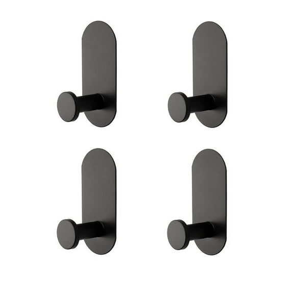 4 Pack Heavy Duty Adhesive Towel/Robe Hooks Waterproof Stainless Steel Shower Hooks for Bathroom, Kitchen and Office