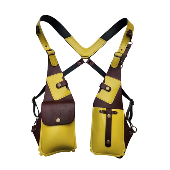 (1 Pack)Leather Shoulder Underarm Strap Wallet Adjustable Accessories with Double Bag