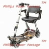 Free Rider USA - Luggie Elite - Foldable Scooter - 4-Wheel - Champagne - PHILLIPS POWER PACKAGE TM - $500 VALUE