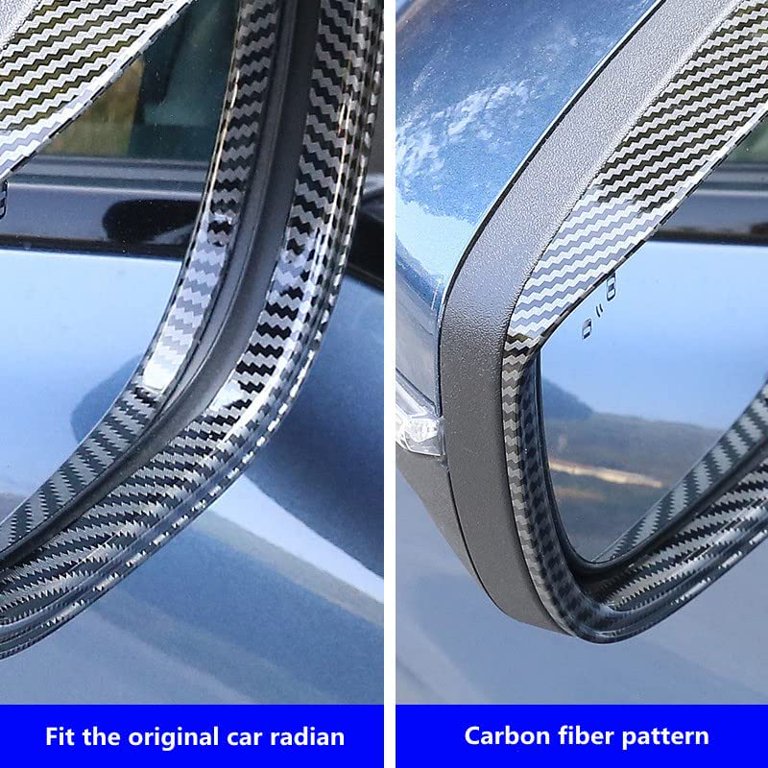 Carbon Fiber Texture Rain Eyebrow Rearview Mirror Cover Rain