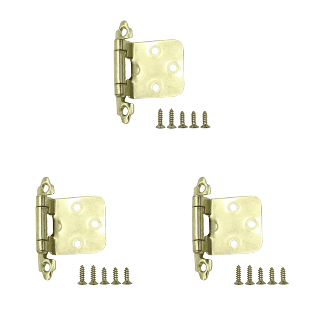 Bisagra Puerta Cierre Automático Con Tornillos Bisagras Resorte para Del (dorado)