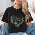 thumbnail image 4 of Jollimate Mountain Heart T-Shirt, Outdoor Nature Landscape Graphic Tee, Women's Shirt, 4 of 6