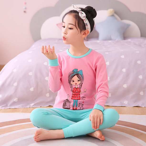 1-15Y Conjunto Niños Bebé Baju Tidur Pijama Pijama Lenggan Panjang Manga Largazhangyuxiang04+110cm/4-5Y zhangyuxiang unisex