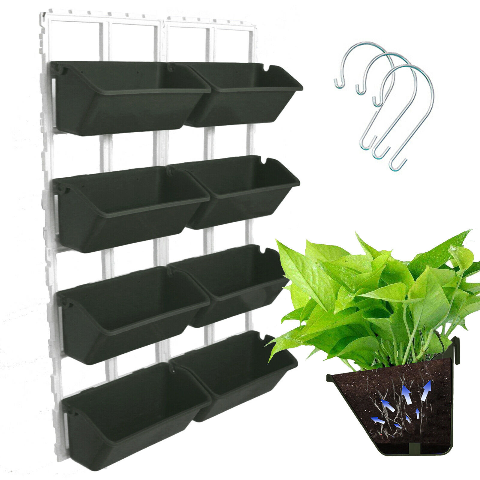 Garden Vertical Rack Wall Elevated Raised Bed Flower Planter Vegetable Herbs