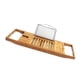 thumbnail image 4 of Soporte para bañera Soporte de tableta ajustable de bambú Baño Bañera Bandeja de almacenamiento para teléfono móvil Suministros Eigraketly HA004170-00, 4 of 6