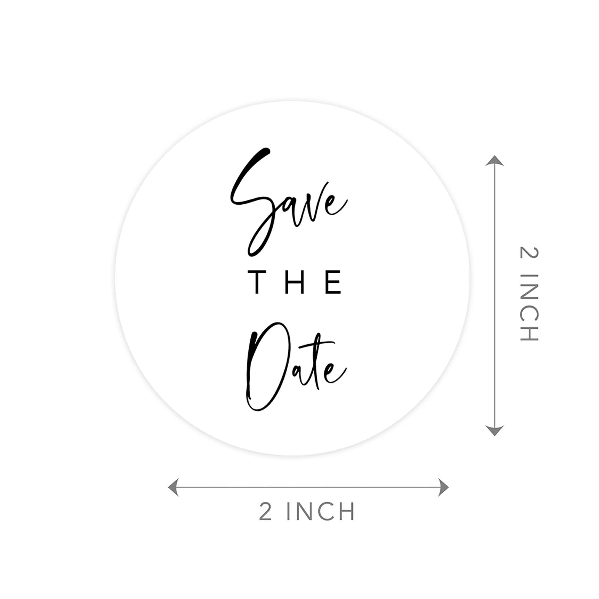 Koyal Wholesale Save The Date Sticker, Minimal Cursive Design, Save The  Date Seals for Wedding Invitations, 120-Pack 