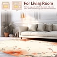 thumbnail image 2 of ODIKA 6'x9' Machine Washable Non-Slip Area Rug, Peach Kissed Modern Floral Accent Artistic Design High Traffic Rug, Beige, 42375, 2 of 7