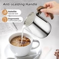 thumbnail image 6 of Milk Frothing Pitcher 20 OZ (600ML),Espresso Steaming Pitchers with Anti-Scald Handle, Milk Frother Cup Stainless Steel, 6 of 8