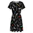 thumbnail image 4 of Back To School Women's Dress Short Sleeve Summer Sundress Summer Women Clothes, 4 of 7