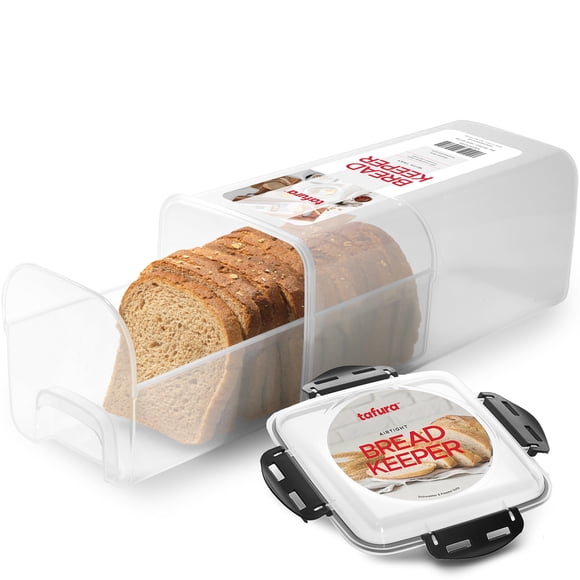 Contenedor de almacenamiento de pan Tafura, caja de pan hermética con bandeja