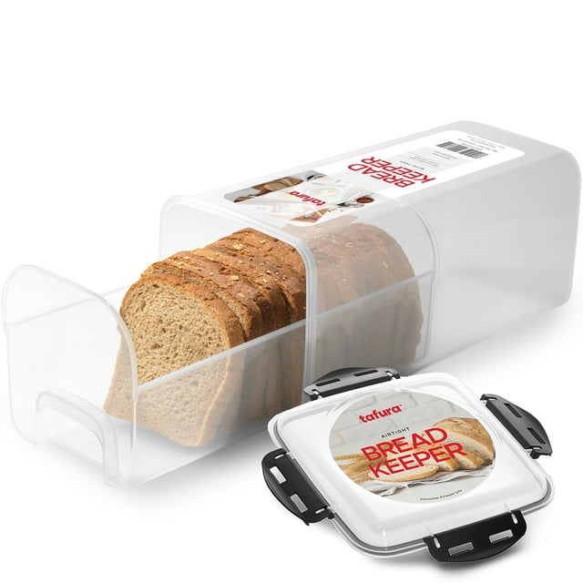 Contenedor de almacenamiento de pan Tafura, caja de pan hermética con bandeja